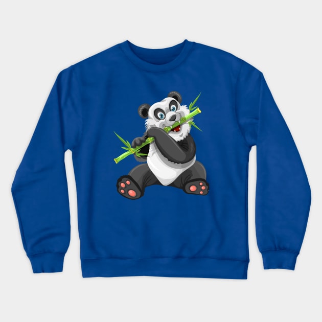 Baby Panda and His Bamboo Crewneck Sweatshirt by PatrioTEEism